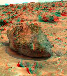 Red/Blue 3D Mars Rock (Yogi)